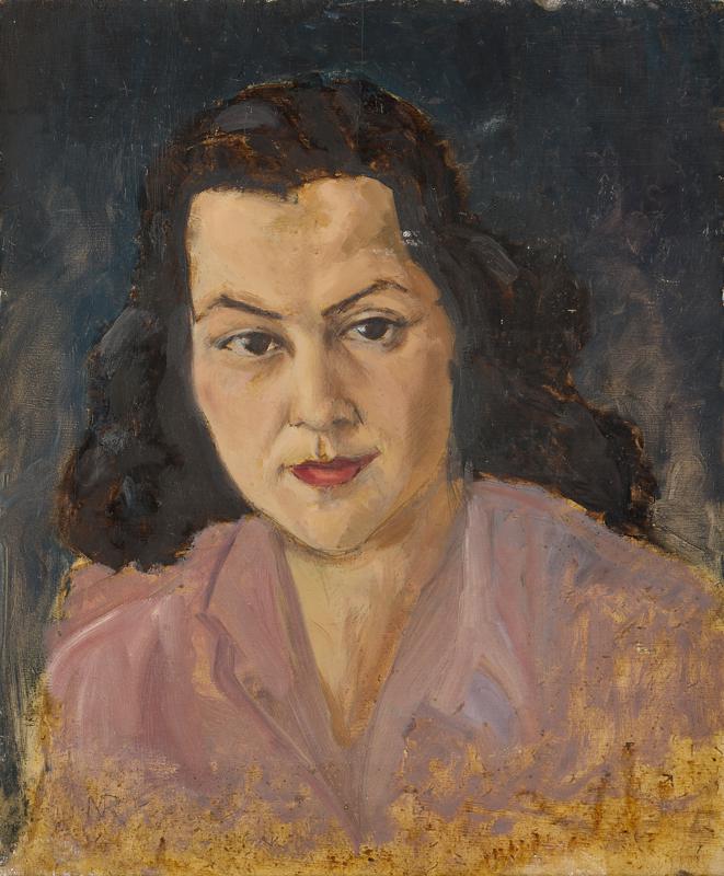 Portret žene u ljubičastom