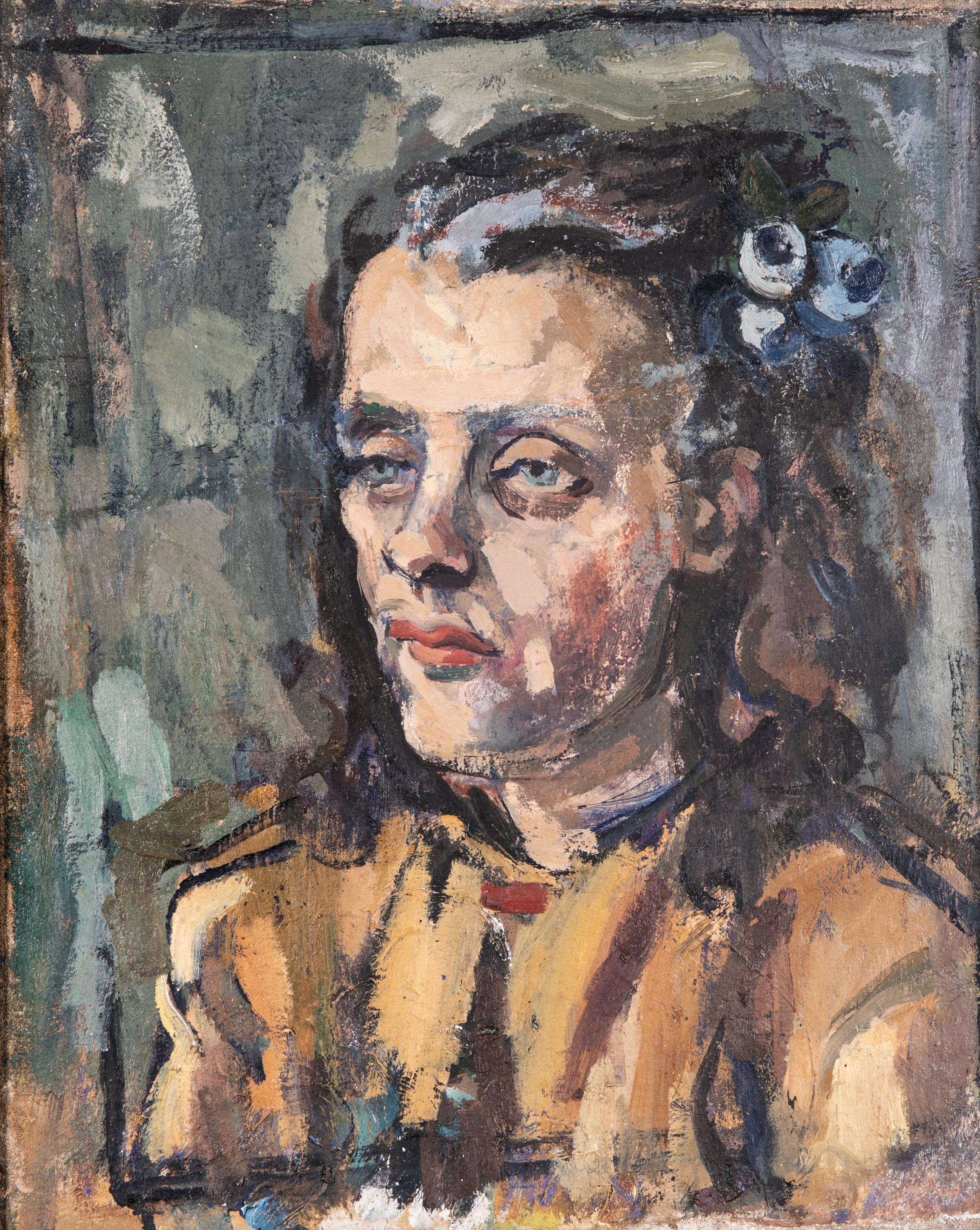 Portrait of a Woman with Flower in Her HairNeighbour from Pantovčak