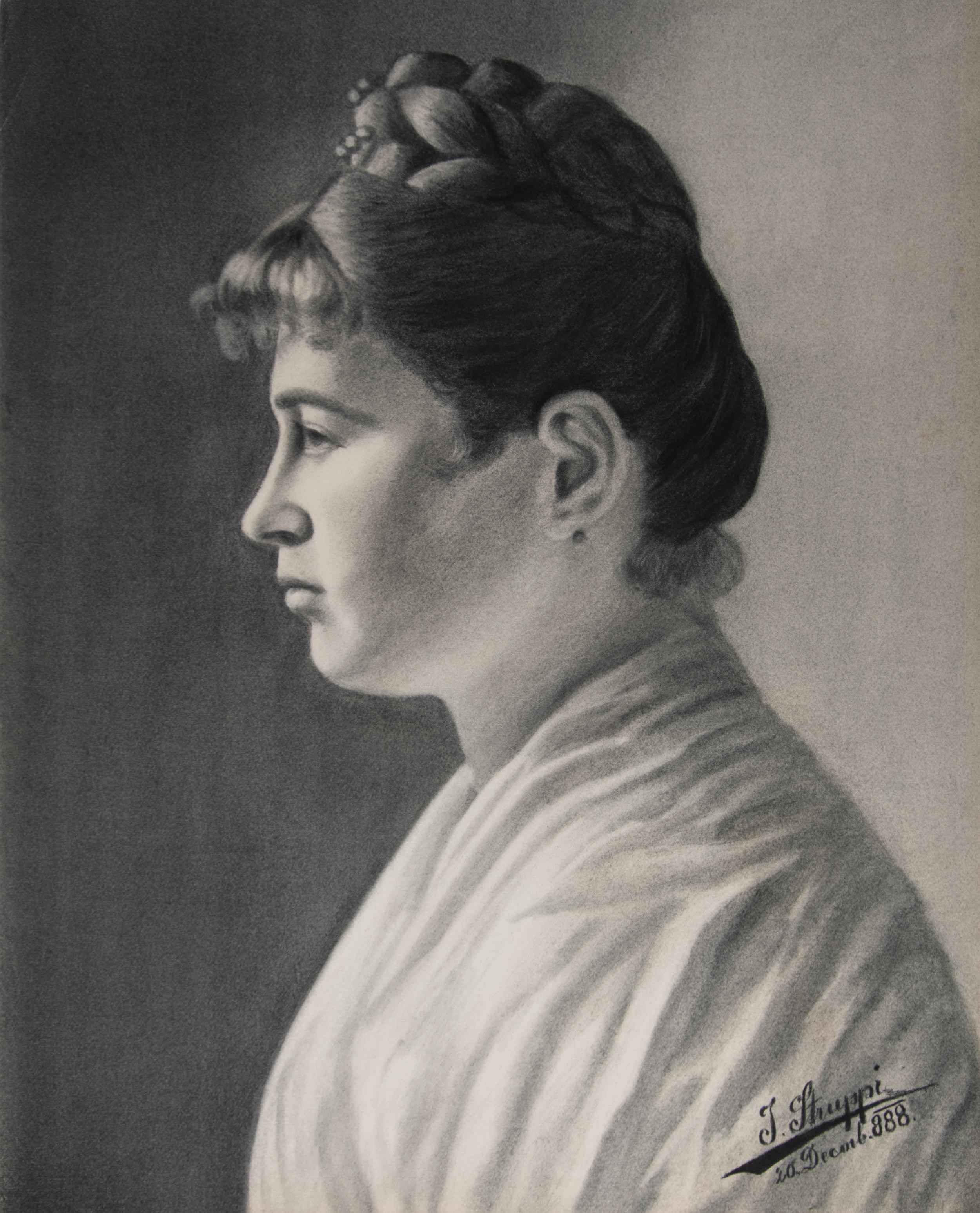 Profile Portrait of a Young Woman