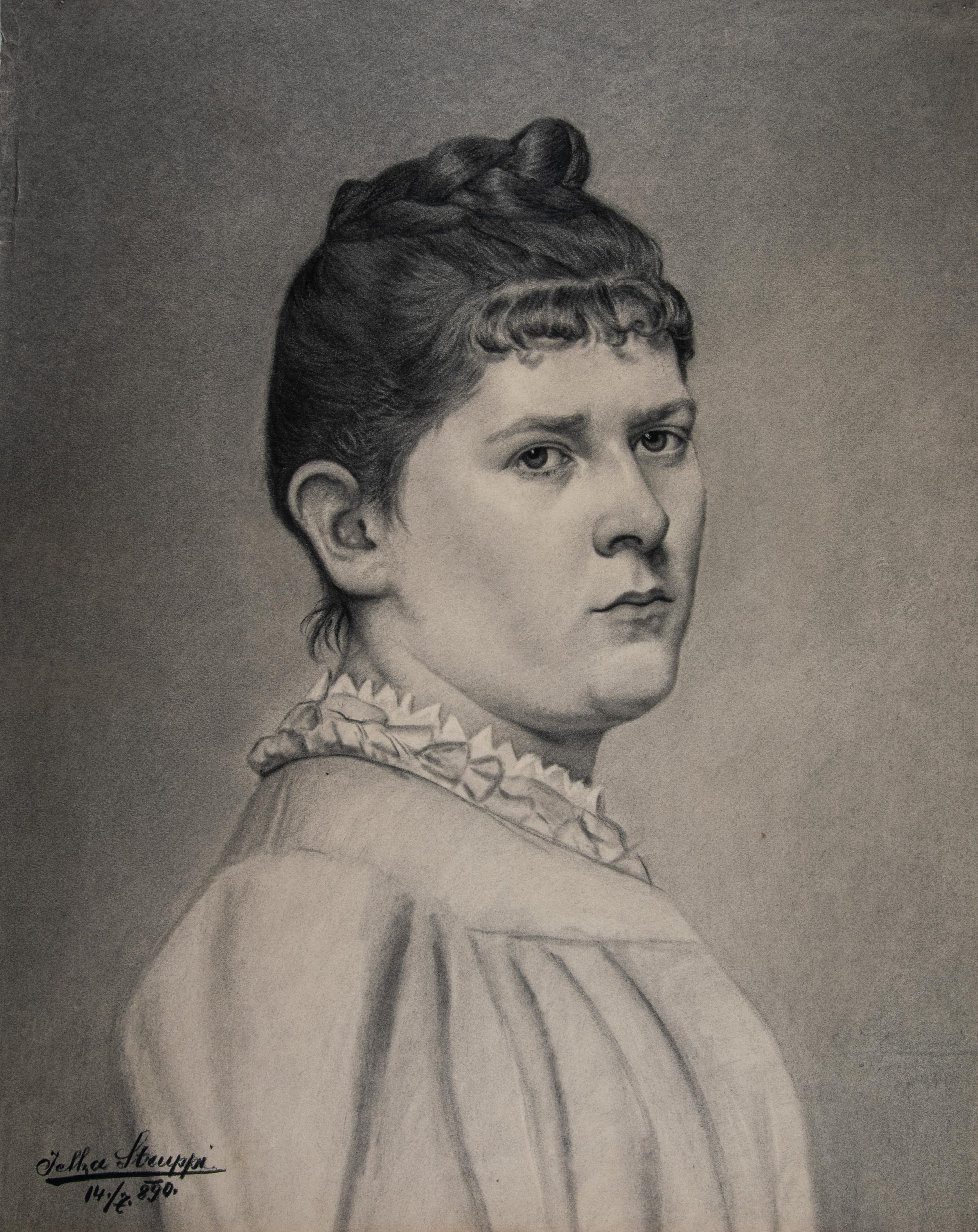 Portrait of a Young Woman in White Blouse
