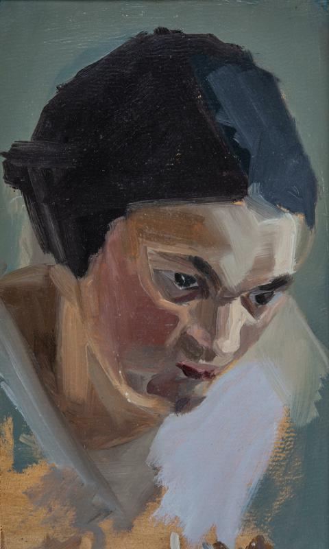 Study of a Bowed Woman
