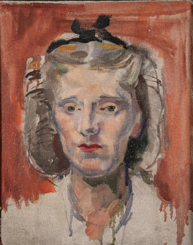 Ceramic Artist Ivana Jelačić with Ribbon in Her Hair