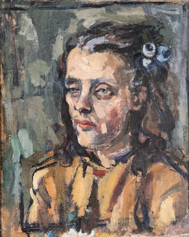 Portrait of a Woman with Flower in Her HairNeighbour from Pantovčak