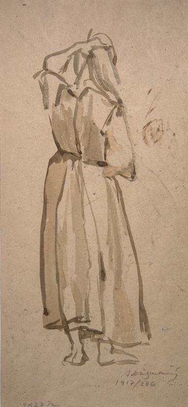 Woman Combing her Hair