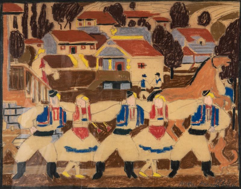 Design for the Tapestry "The Croatian Village of Šestine"