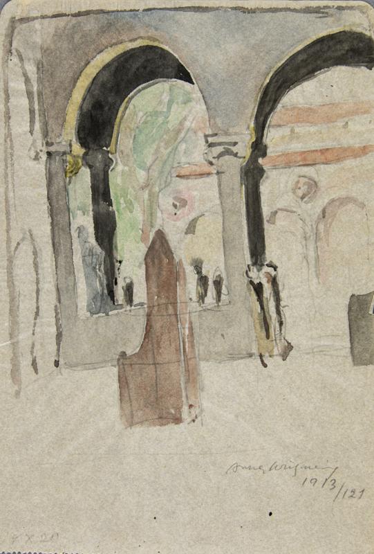 Monastery ColonnadeStage Design for "Tosca"