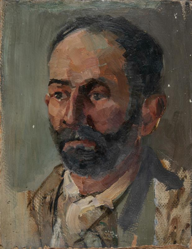 Head of Man with Black Beard