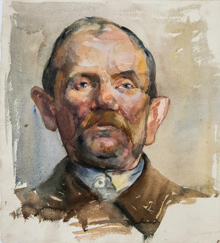 Frontal Head of Man