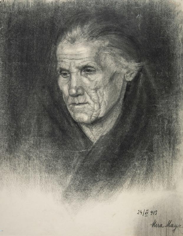Head of a Bareheaded Old Woman
