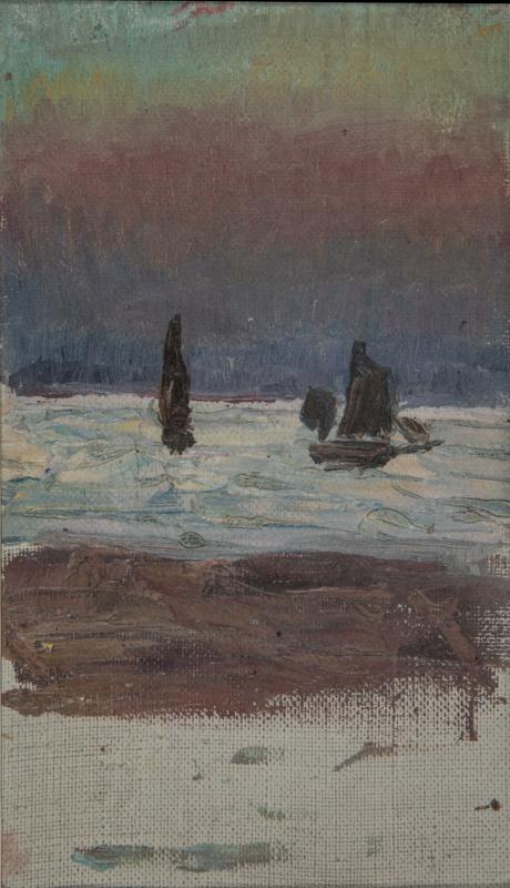 Sea with Two Sailboats