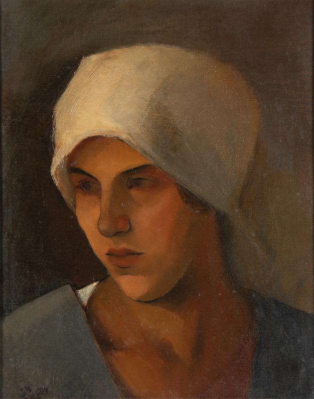 Head of a Girl with a White Hat