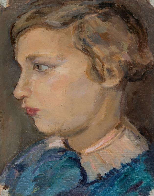 Head of a Girl in Left Profile