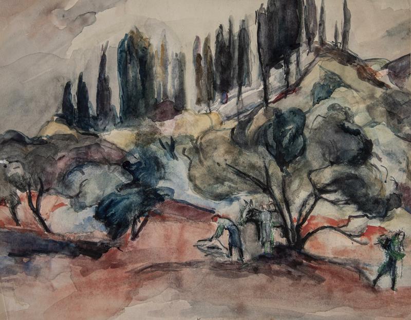 Korčula, Hill with Cypresses II