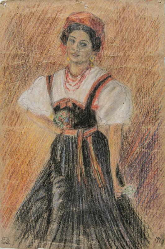 Self-Portrait in Folk Costume from Novi