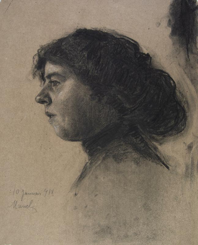 Profile Portrait of a Young Woman