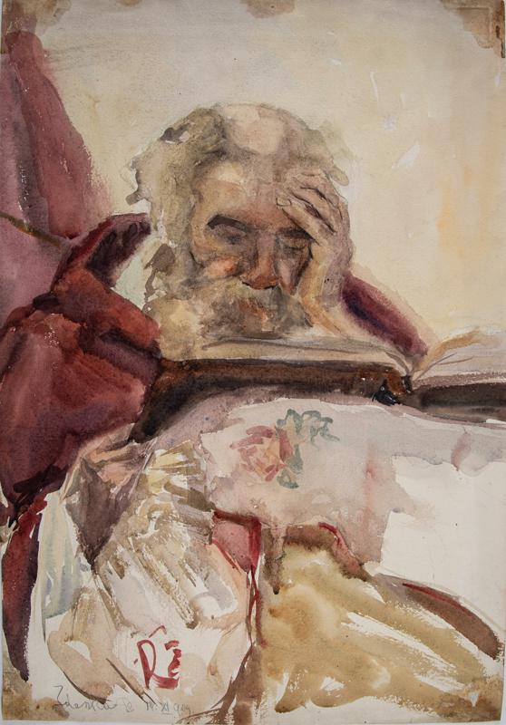 Old Man with Book