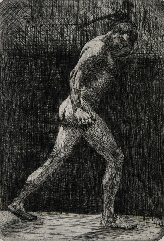 Male Nude with Machete