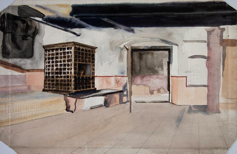 Interior with Large Stove