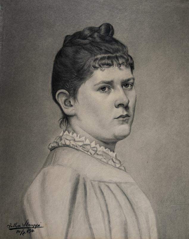 Portrait of a Young Woman in White Blouse