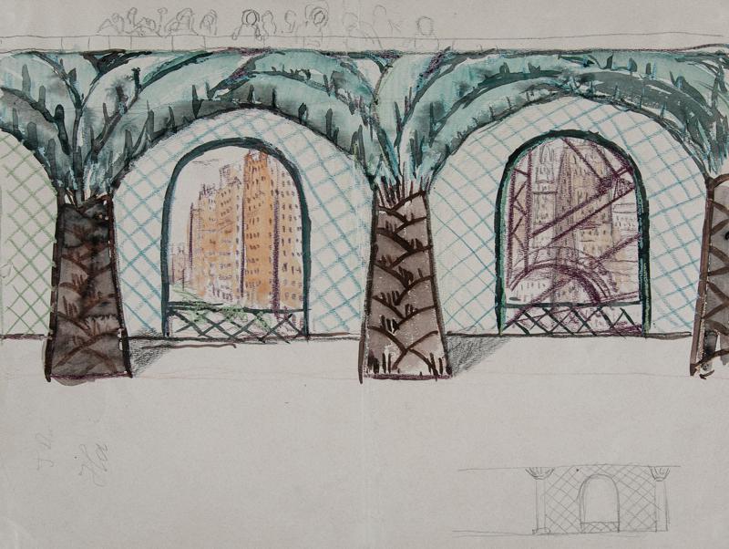 Set Design: Arches of Palm Trees